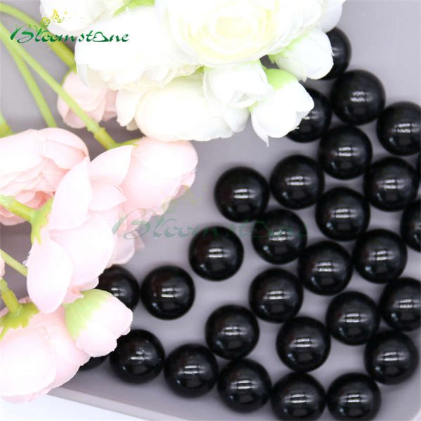 black glass marbles