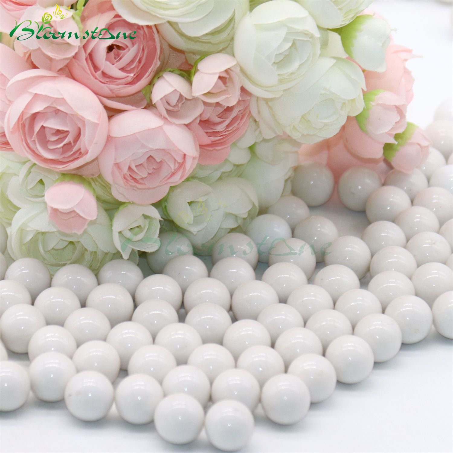 16mm White Glass Marbleshigh Quality Solid Glass Balls Bloomstone