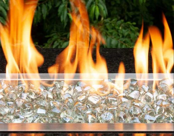 Amber Fire Glass Diamonds
