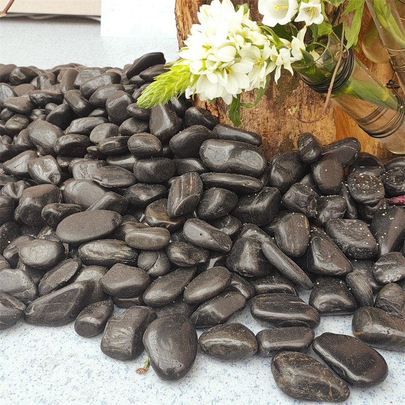 Premium Black Pebble Stones for Landscaping