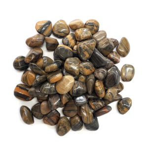 Premium Striped Polished Pebbles for Landscaping and Décor